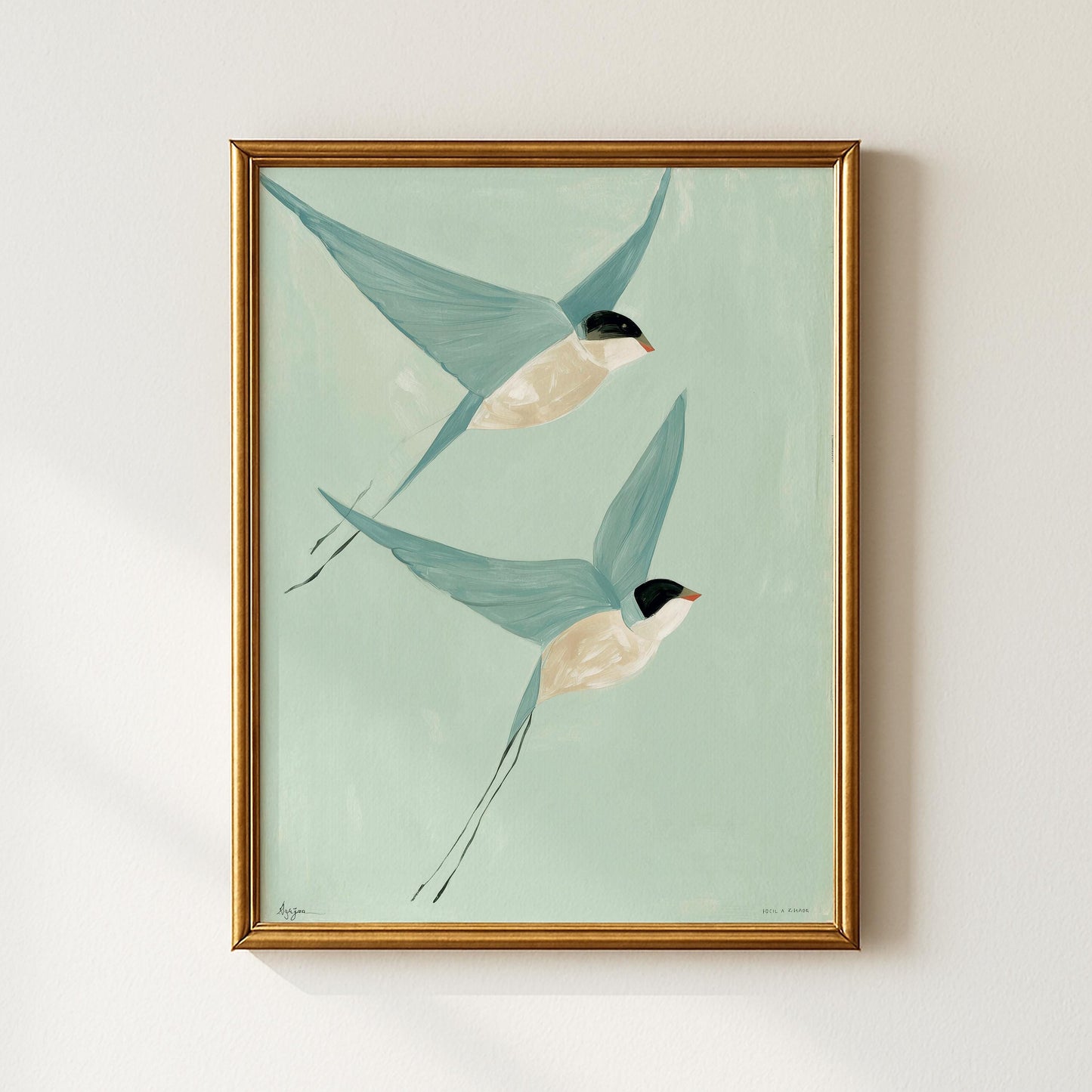 Swallows In Flight Print