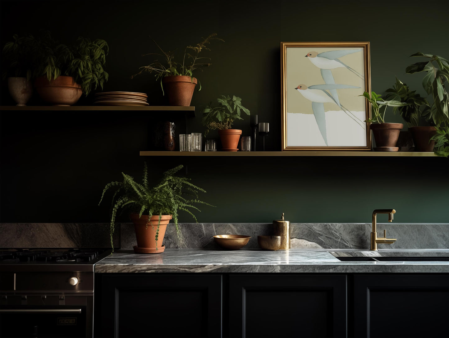 Flying Swallows Print