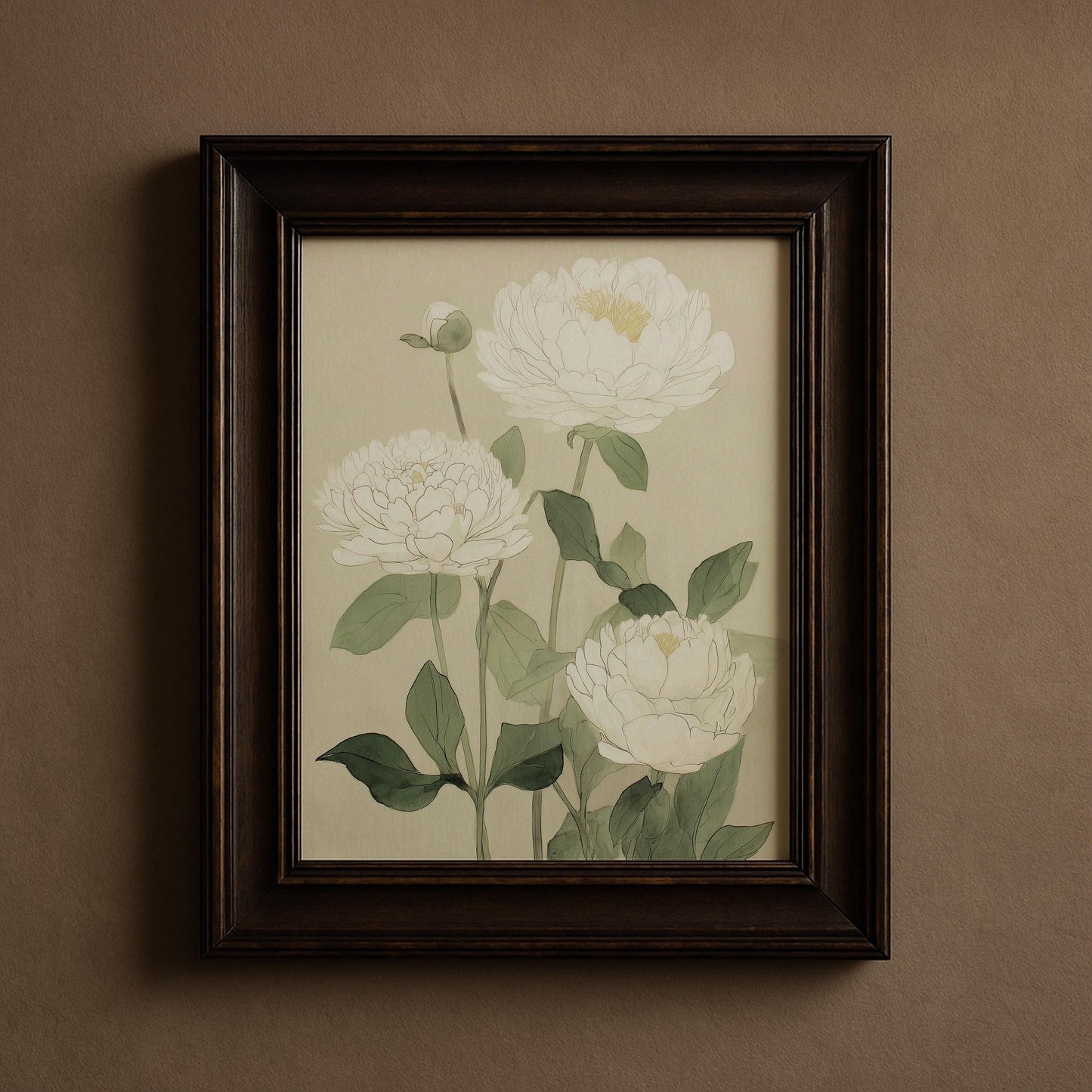 Japanese White Peony Print
