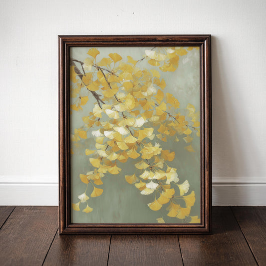 Japanese Ginkgo Leaves Print