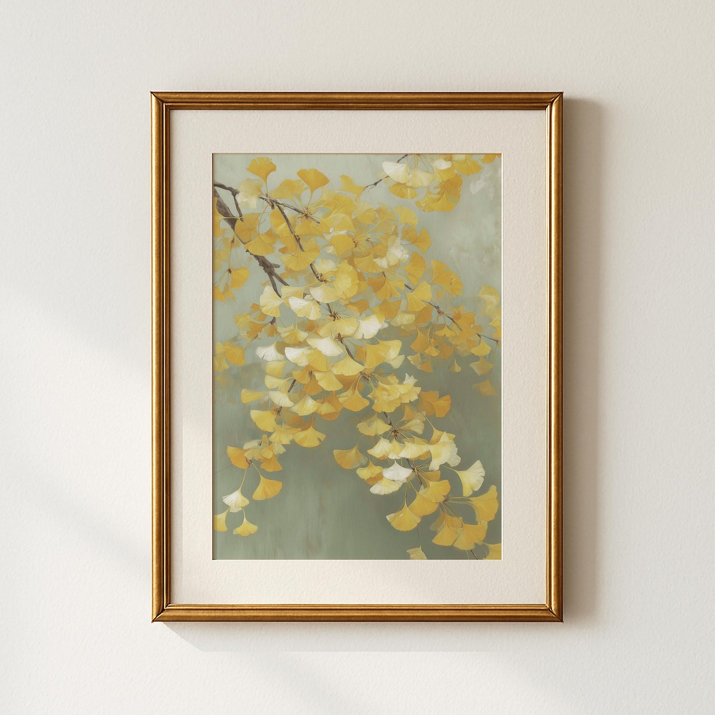 Japanese Ginkgo Leaves Print