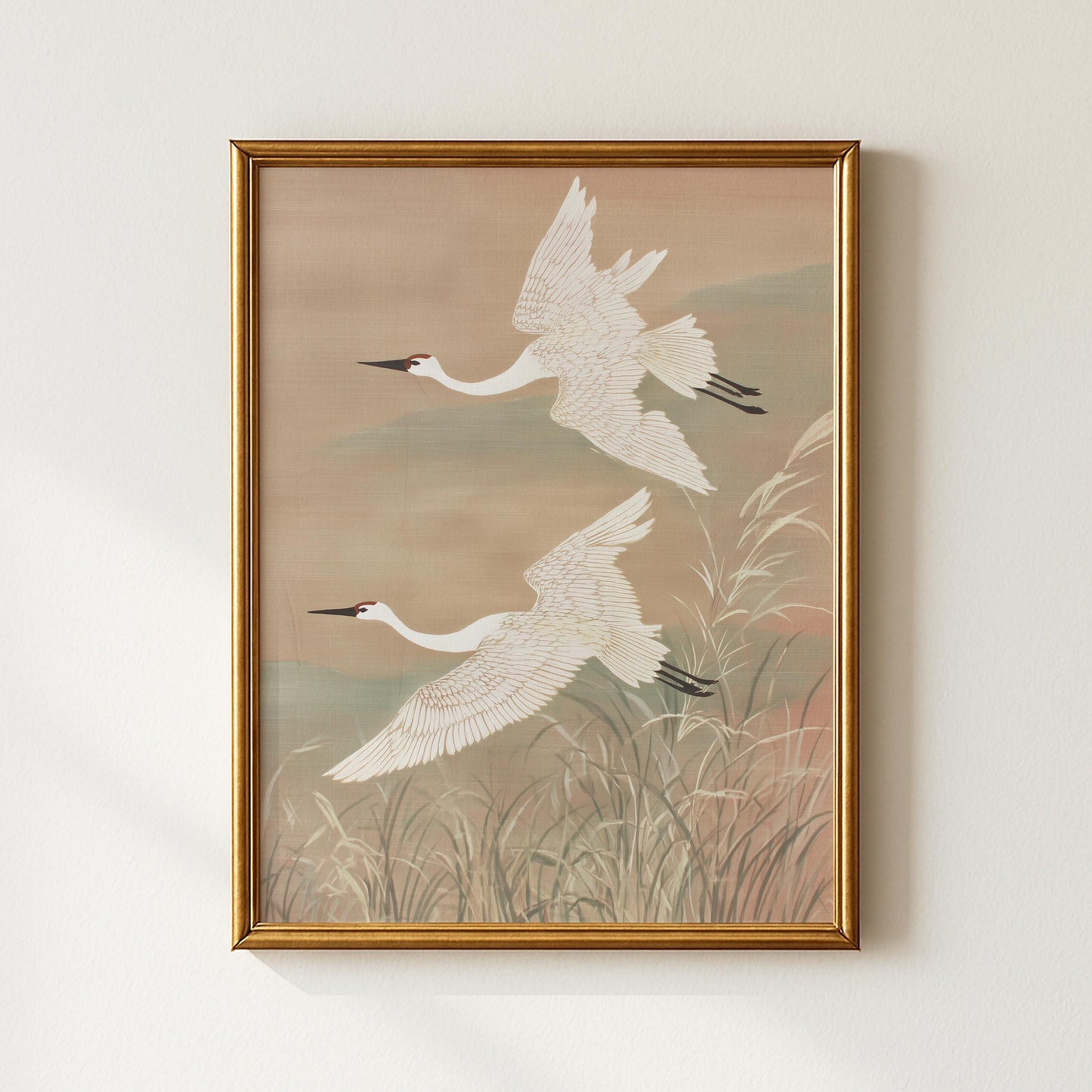 Flying Cranes Japanese Print