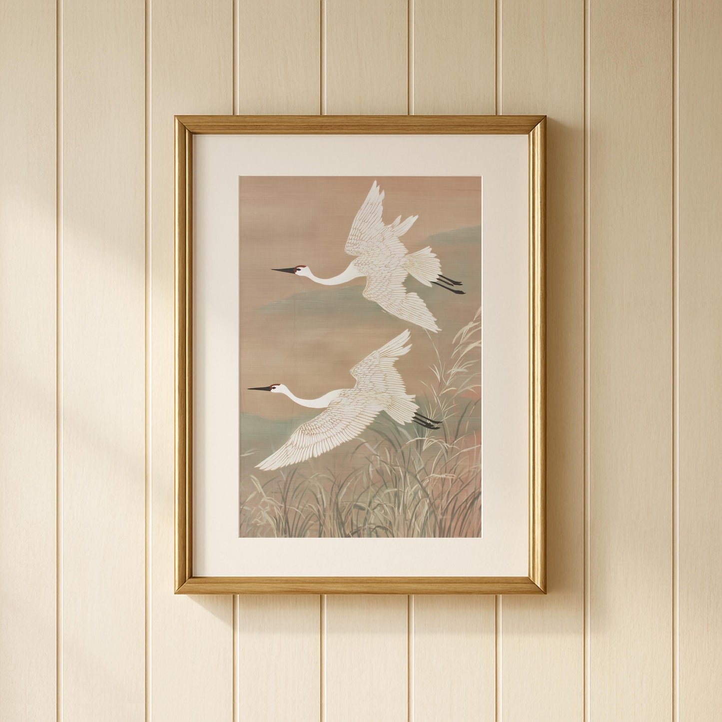 Flying Cranes Japanese Print