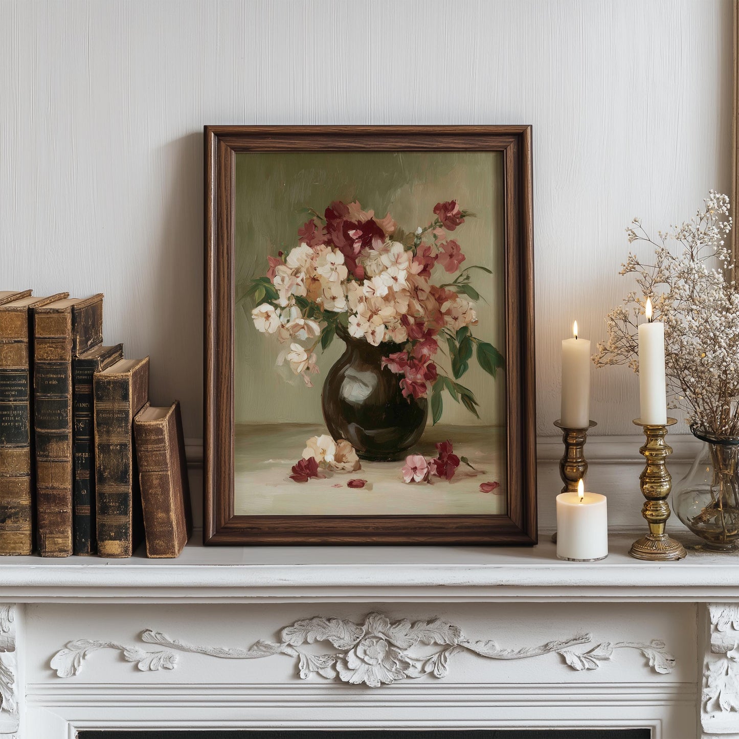 Vintage Floral Still Life Print