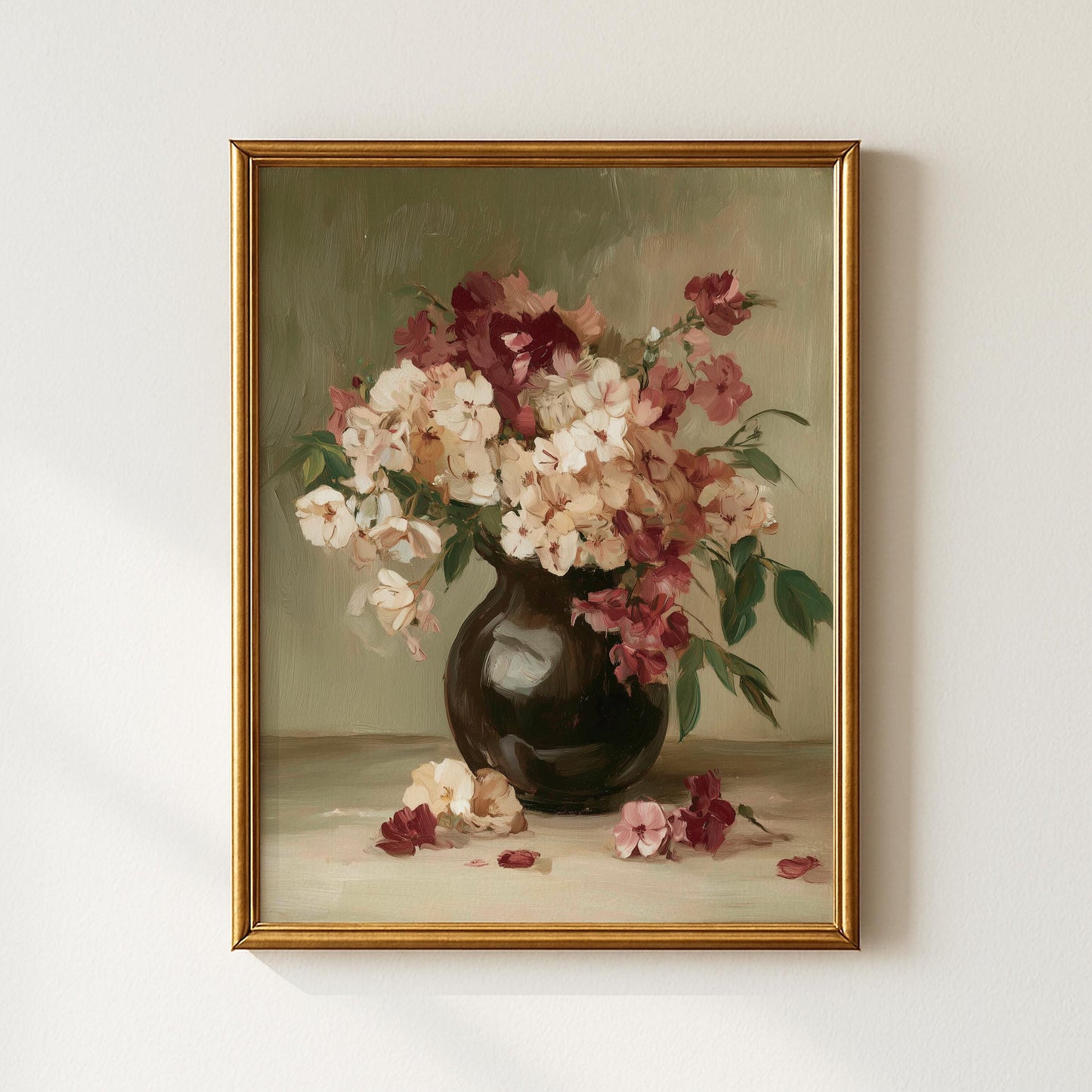 Vintage Floral Still Life Print