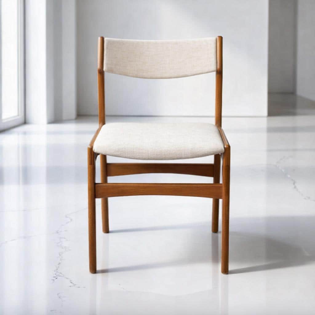 Set of 8 Danish Mid Century Modern Dining Chairs by Erik Buch