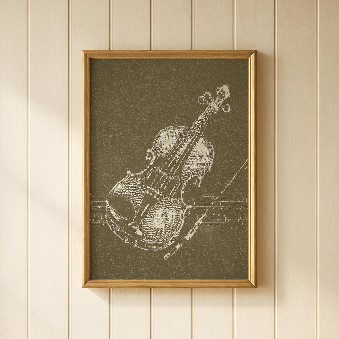 Vintage Violin Sketch Print