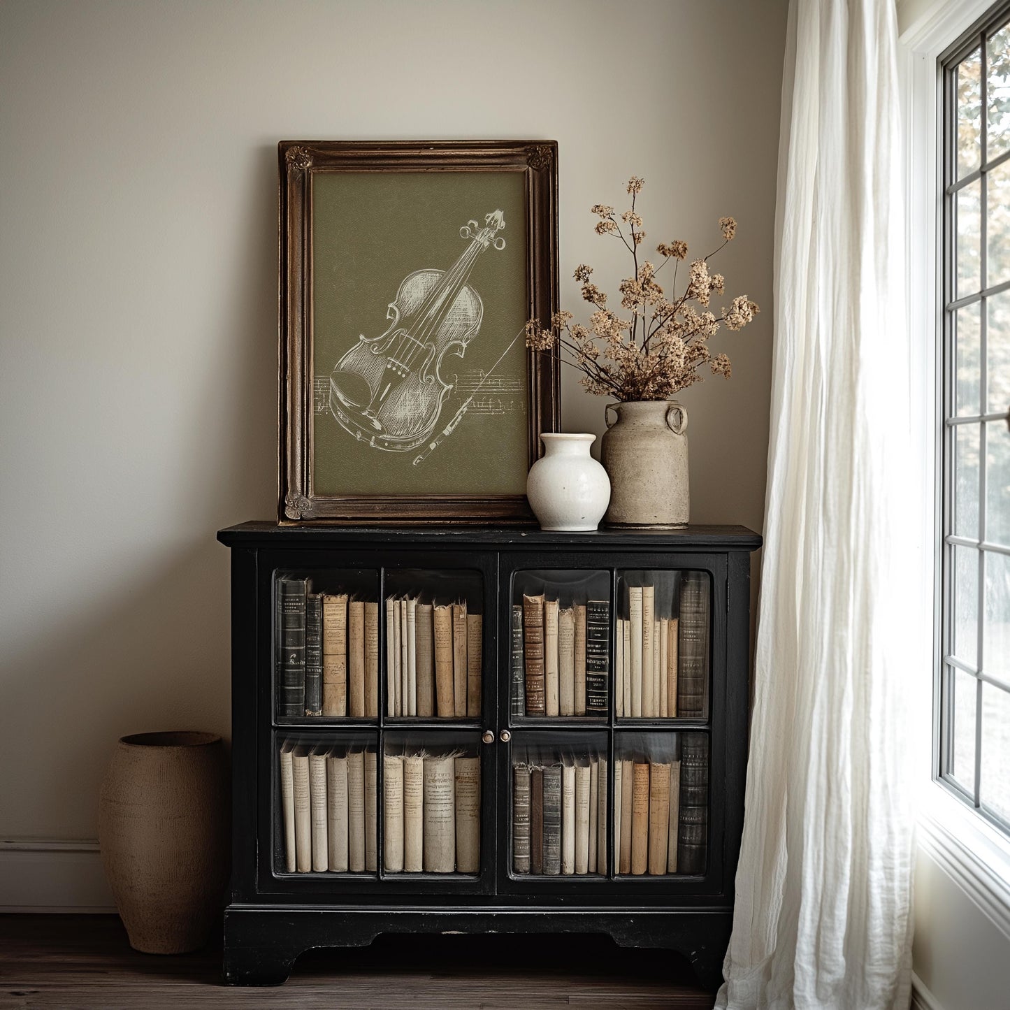 Vintage Violin Sketch Print