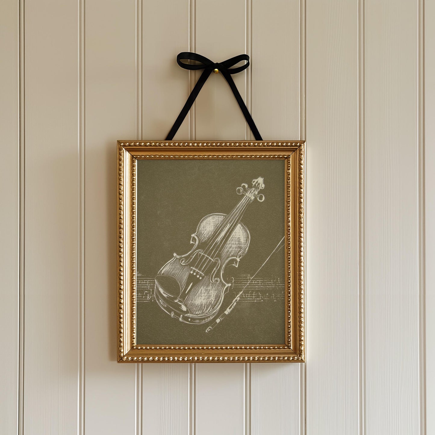 Vintage Violin Sketch Print