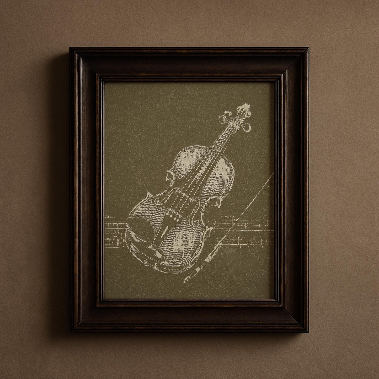 Vintage Violin Sketch Print