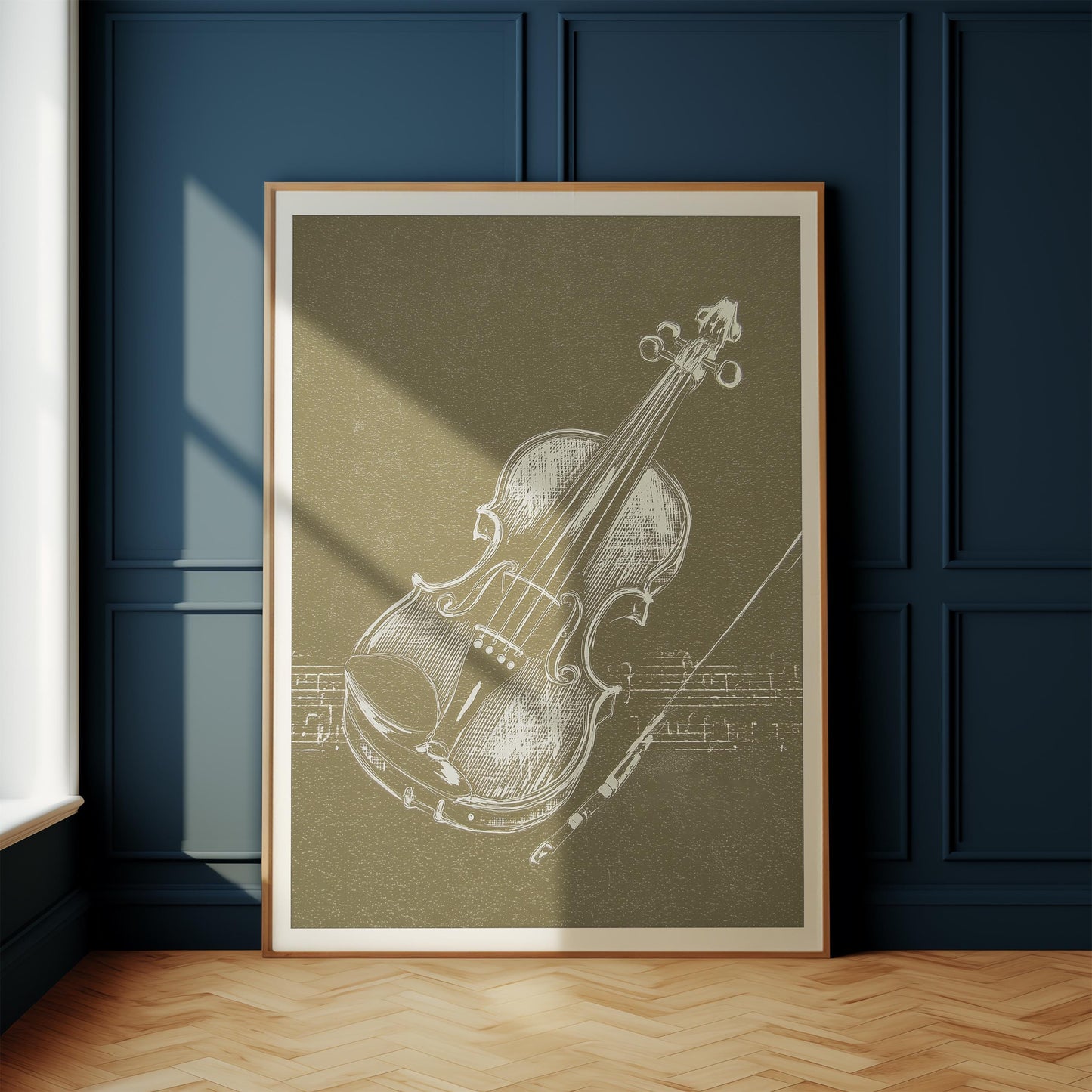 Vintage Violin Sketch Print